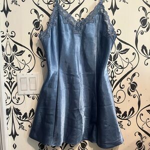 Secret Treasures Blue Lace Trim Chemise